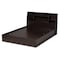 Baxton Studio Geoffrey Dark Brown Wood Queen Size Platform Storage Bed with Shelves 164-10513 - alternate 2